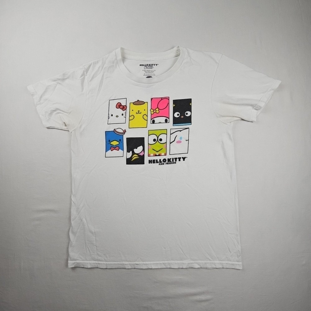 Hello Kitty and‎ Friends Men's White Size M Graphic T-Shirt Sanrio Badtz-Maru